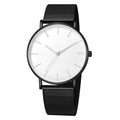 Montre Femme Modern Fashion Black Quartz Watch Women Mesh Stainless Steel Bracelet High Quality Casual Wrist Watch