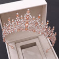 New Wedding Crown Headwear Bride's Magnificent European and American Luxury Rhinestone Wedding Dinner Wedding Style Crown