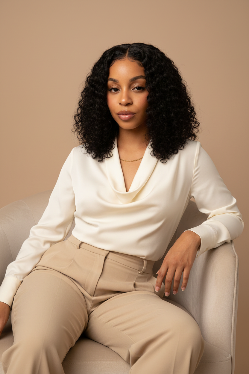 Short Curly Bob Wig | Black | 35.56cm
