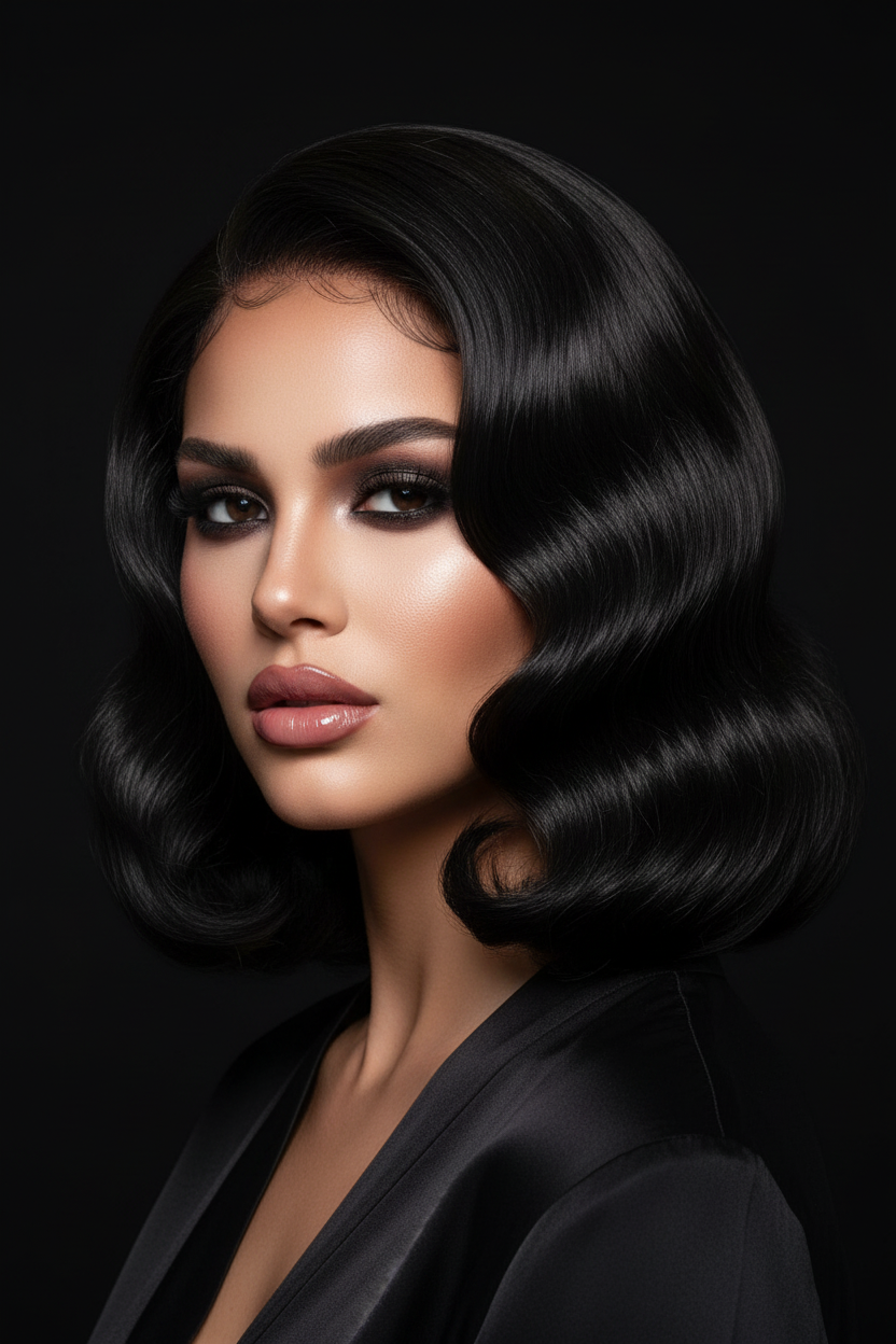 Long Wavy Bob Weave | Black | 45.72cm