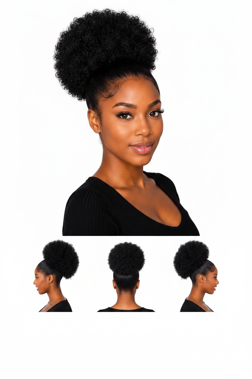 Afro Puff - Model Shot