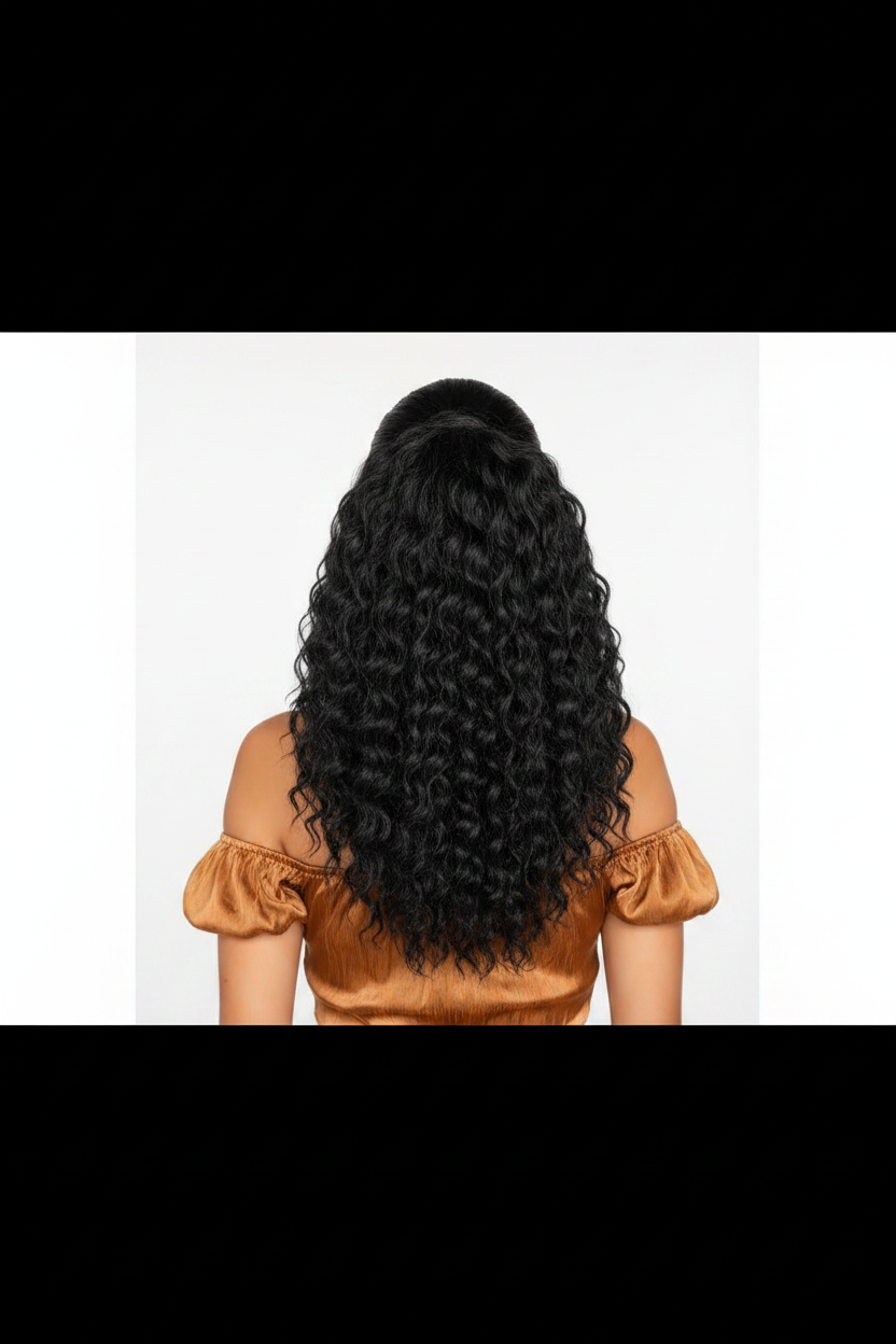 Curly Ponytail - Back View