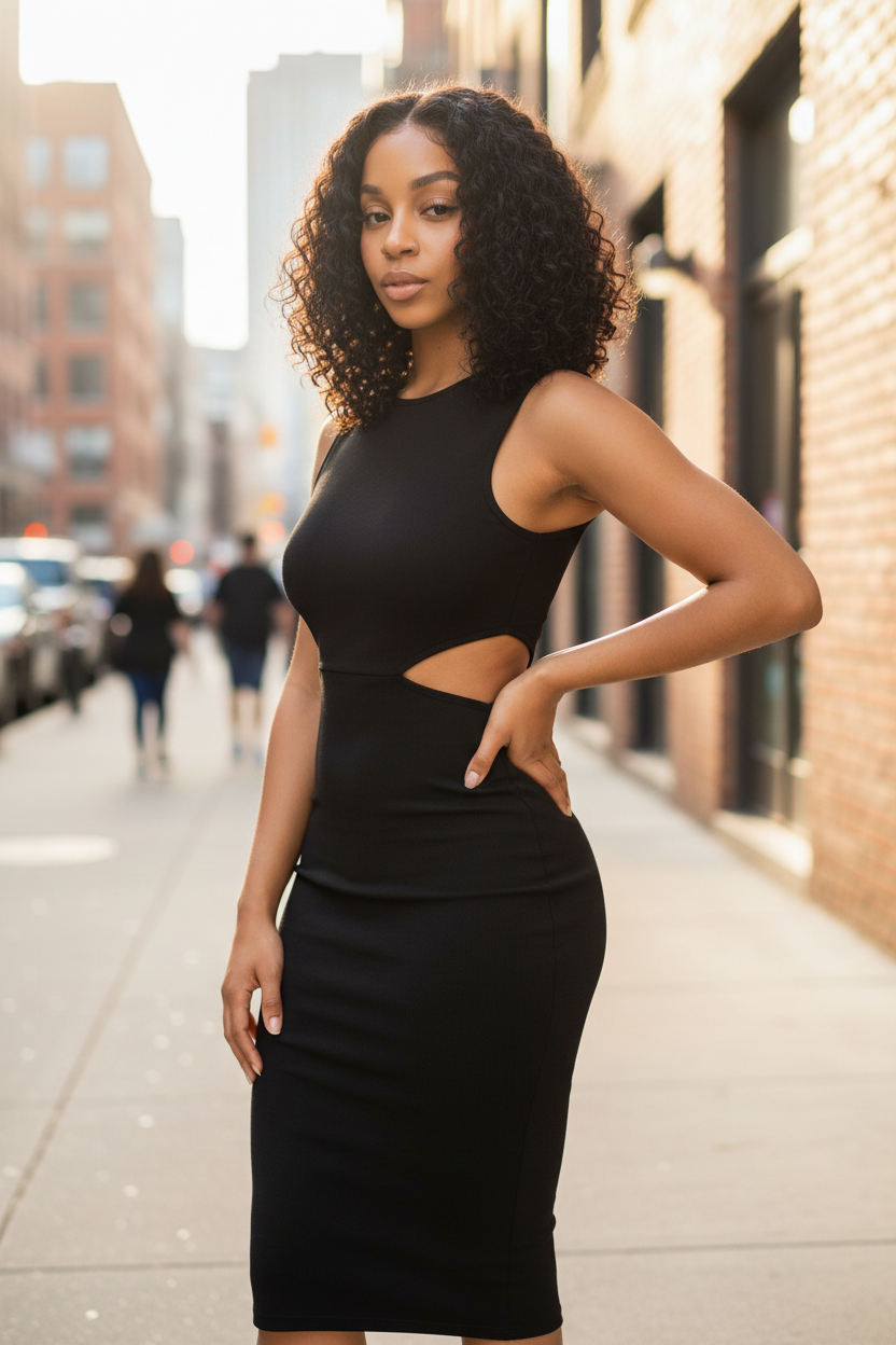 Short Curly Bob Wig | Black | 35.56cm