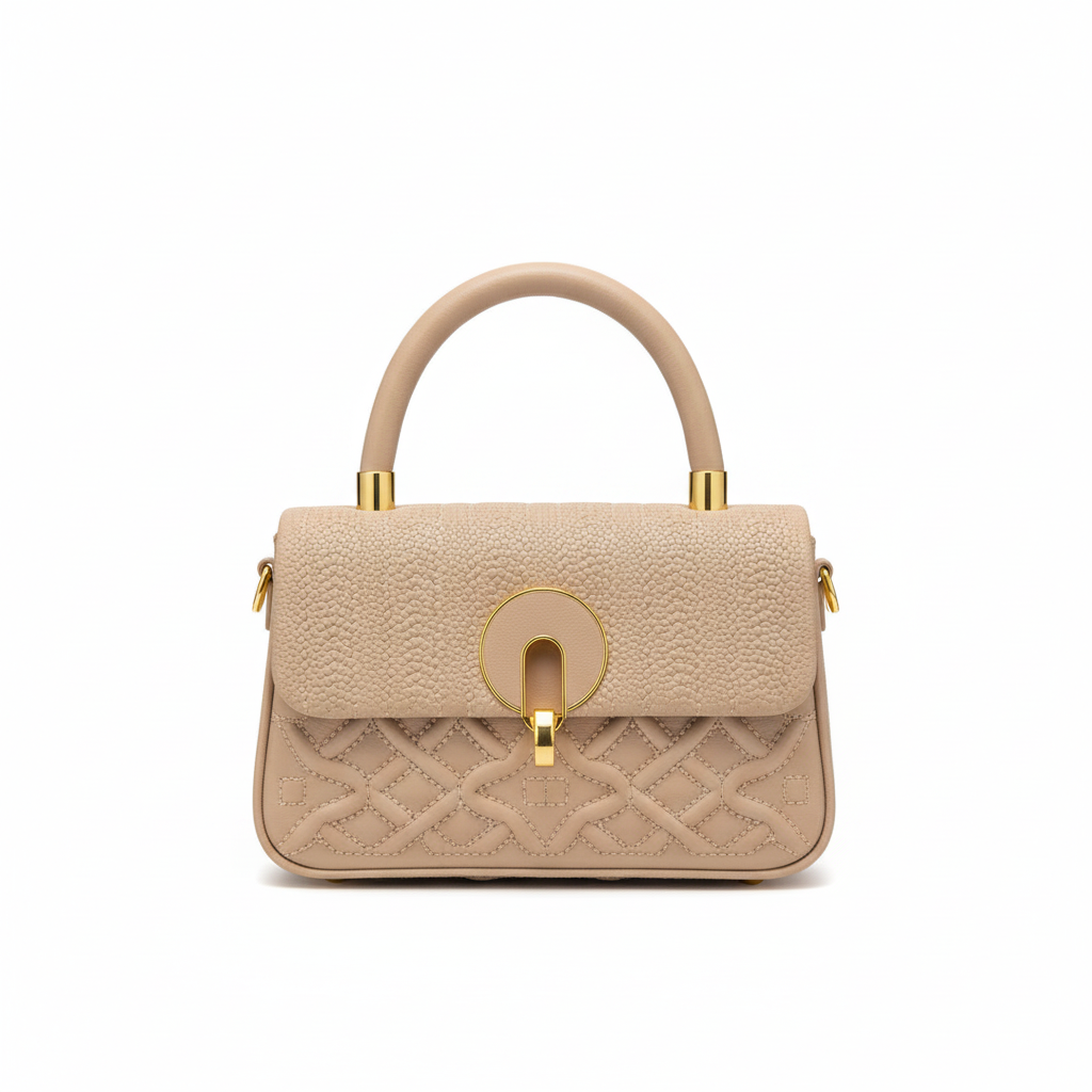 Quilted Mini Top-Handle Handbag