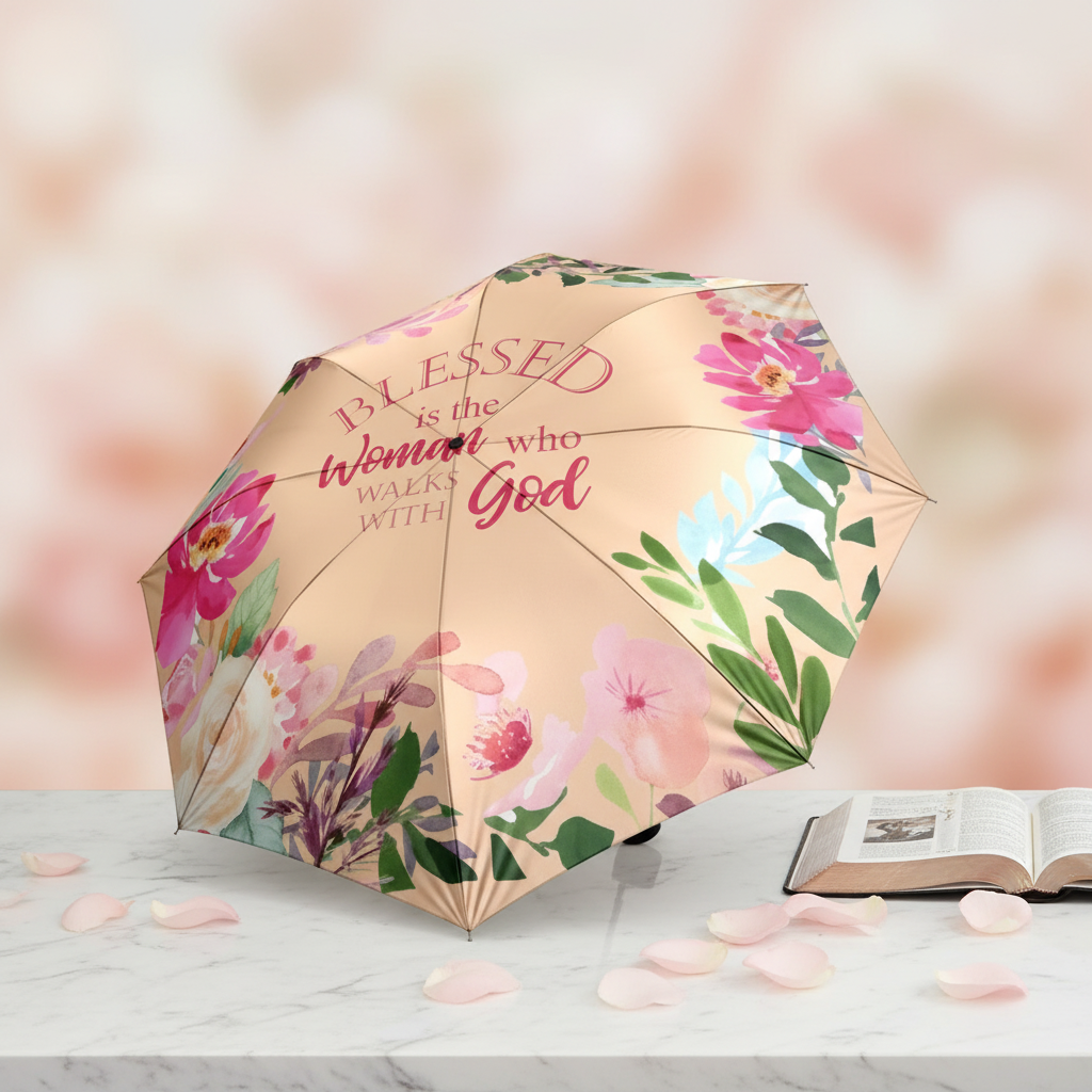 Blessed Woman Floral Faith Umbrella
