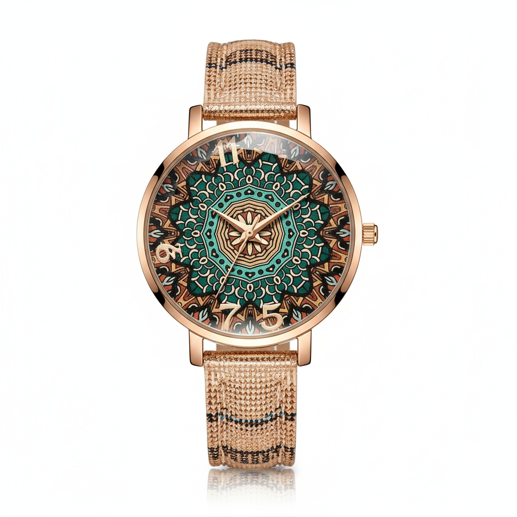Mandala Luxury Beige Watch